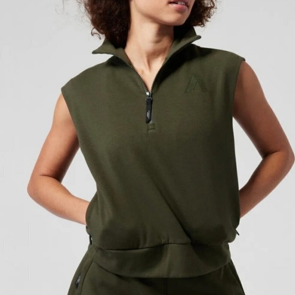 Allyson Felix Athleta Special Edition Green Legend Sweatshirt II Size XL - Picture 1 of 7